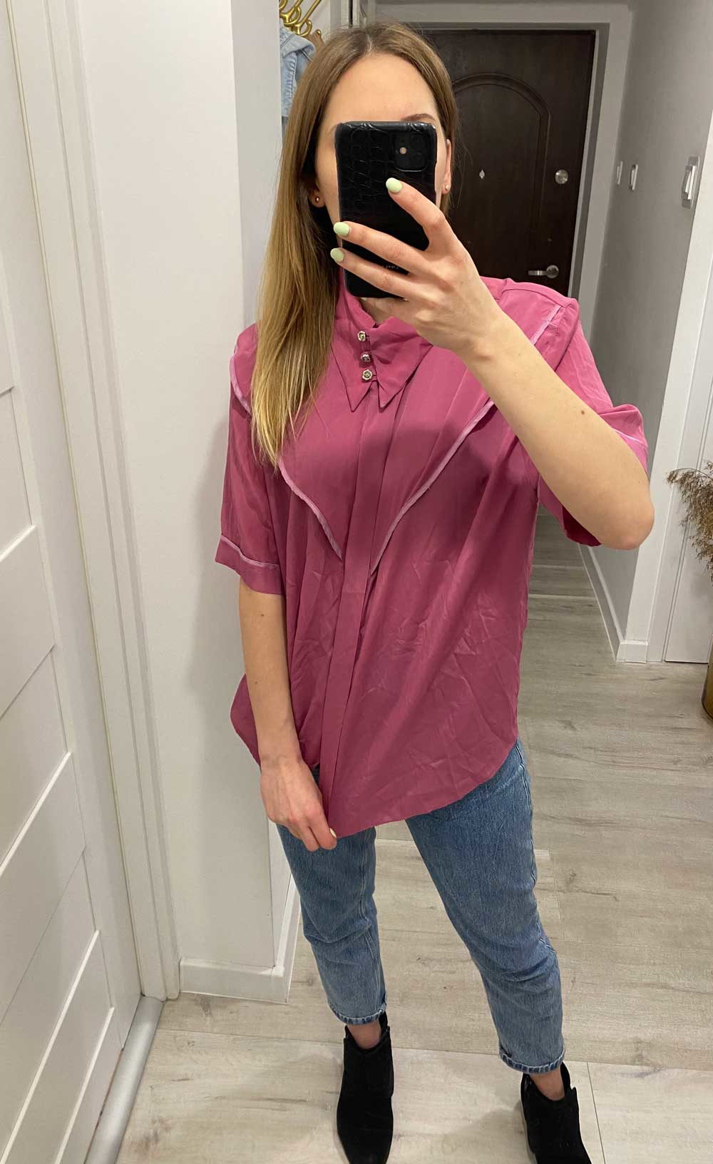 różowa bluzka vintage